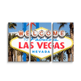 Obraz - 3-dílný Welcome to Las Vegas: 120x80 cm