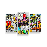 Obraz - 3-dílný Graffiti: 75x50 cm