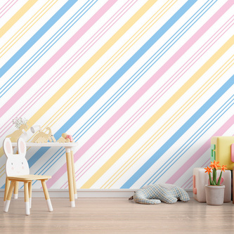 Tapeta Tříbarevné pruhy: 336x220 cm Tapeta Tříbarevné pruhy: 336x220 cm