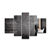 Obraz - 5-dílný Kytara: 125x90 cm