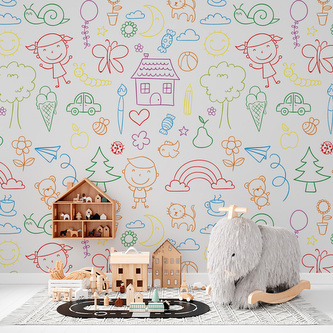 Tapeta Barevná školka: 336x220 cm