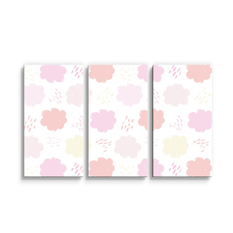 Obraz - 3-dílný Barevné obláčky: 120x80 cm