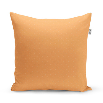 Polštář Bílé čárky na oranžové: 50x50 cm