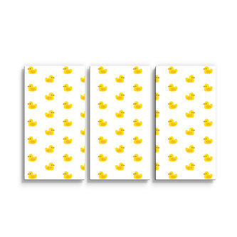 Obraz - 3-dílný Žluté kačenky: 120x80 cm