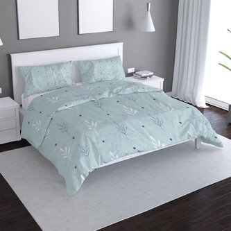 Povlečení Modré a bílé lístky: 140x200 / 90x70 Povlečení Modré a bílé lístky: 140x200 / 90x70