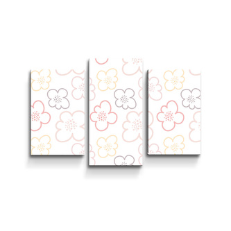 Obraz - 3-dílný Dětské kvítí: 75x50 cm