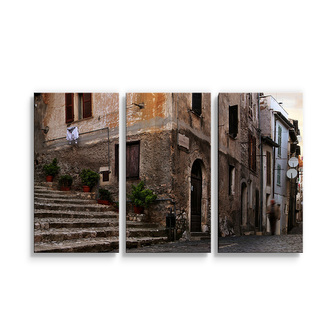 Obraz - 3-dílný Starý dům 2: 120x80 cm