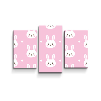 Obraz - 3-dílný Králíčci: 75x50 cm