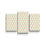 Obraz - 3-dílný Veselé barevné puntíky: 75x50 cm