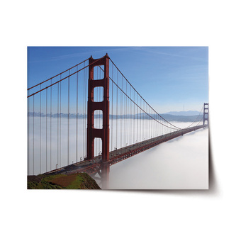 Plakát Golden Gate v mlze: 60x40 cm