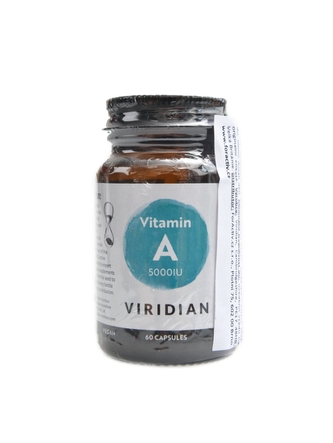 Viridian nutrition - Vitamin A 5000IU 60 kapslí
