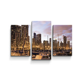 Obraz - 3-dílný Městský přístav: 75x50 cm