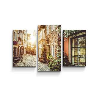 Obraz - 3-dílný Městská ulička: 75x50 cm