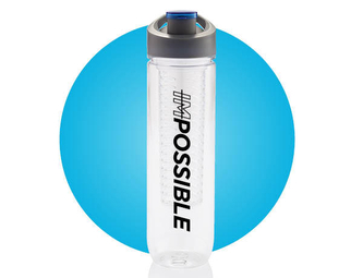 Láhev s košíkem na ovoce Get Fit, 800ml, XD Design, modrá