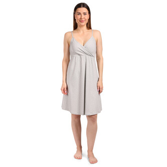 Moniel kojící a těhotenská košilka/šaty na ramínka Dots šedá XL