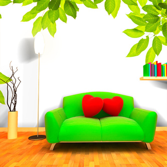 Tapeta Listy: 208x125 cm