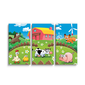 Obraz - 3-dílný Farma: 120x80 cm
