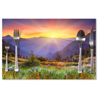 Prostírání Západ slunce nad lesem: 40x30cm