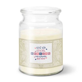 Svíčka Když Bůh stvořil strejdy: 500 g 