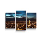 Obraz - 3-dílný Noční Paříž: 75x50 cm