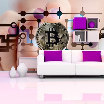 Tapeta Bitcoin: 208x125 cm Tapeta Bitcoin: 208x125 cm