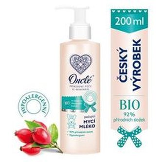 Onclé Luxusní dětské mycí mléko na tělo i vlásky s Bio šípkovým olejem 200 ml child