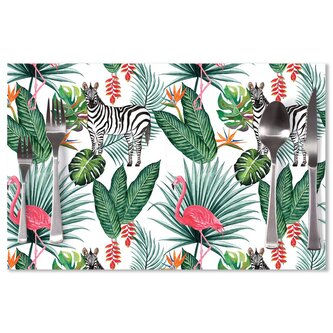 Prostírání Zebra a Plameňák: 40x30cm