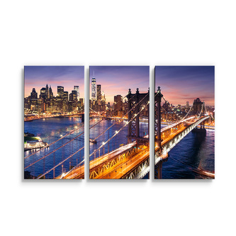 Obraz - 3-dílný Most v New Yorku: 120x80 cm