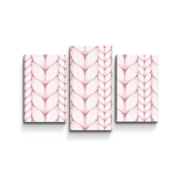 Obraz - 3-dílný Starorůžové pletení: 75x50 cm