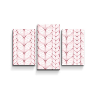 Obraz - 3-dílný Starorůžové pletení: 75x50 cm