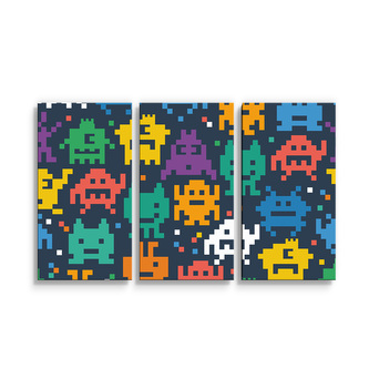 Obraz - 3-dílný Videohra 3: 120x80 cm