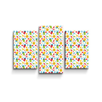 Obraz - 3-dílný Dětské obrázky: 75x50 cm