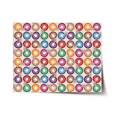 Plakát Barevné spirály: 120x80 cm