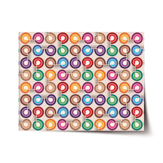 Plakát Barevné spirály: 120x80 cm