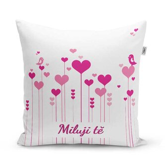 Polštář Miluji tě: 40x40 cm
