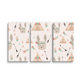 Obraz - 3-dílný Zajíček indián: 120x80 cm