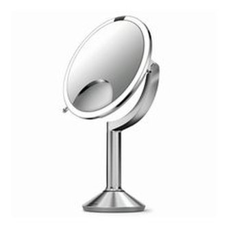 Simplehuman Dobíjecí kosmetické zrcátko Sensor TRIO s dotykovým ovládáním a LED osvětlením, 1x/5x/10x zvětšení Dobíjecí kosmetické zrcátko Sensor TRIO s dotykovým ovládáním a LED osvětlením, 1x/5x/10x zvětšení - Varianta Matná nerez ocel woman