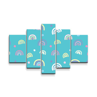 Obraz - 5-dílný Barevné duhy: 125x90 cm