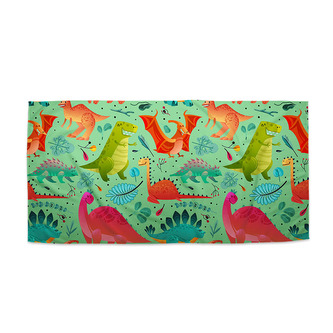 Ručník Dinosauři v trávě: 70x140 cm Ručník Dinosauři v trávě: 70x140 cm