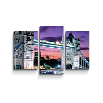 Obraz - 3-dílný Tower Bridge: 75x50 cm