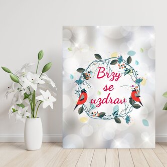 Dárková cedulka Brzy se uzdrav 2: 30x40 cm