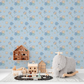Tapeta Puzzle a dudlíky: 336x220 cm Tapeta Puzzle a dudlíky: 336x220 cm