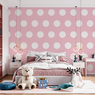 Tapeta Bílé tečky: 125x75 cm