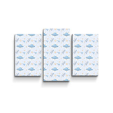 Obraz - 3-dílný Létající talíře a rakety: 75x50 cm