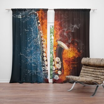 Závěs Ohnivý saxofon: 2ks 140x250cm Závěs Ohnivý saxofon: 2ks 140x250cm