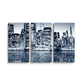 Obraz - 3-dílný Noční New York: 120x80 cm
