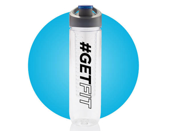 Láhev s košíkem na ovoce Get Fit, 800ml, XD Design, modrá