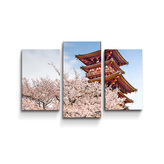 Obraz - 3-dílný Čínská věžička: 75x50 cm