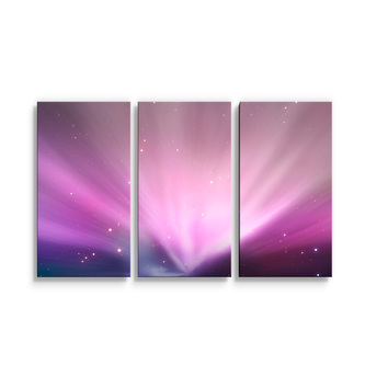 Obraz - 3-dílný Fialová záře: 120x80 cm