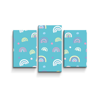 Obraz - 3-dílný Barevné duhy: 75x50 cm